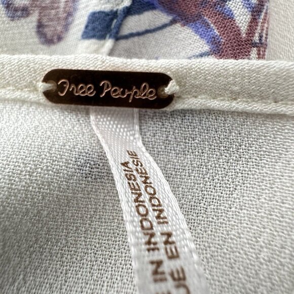 NWT Free People Clear Skies Floral Print Cold Shoulder Tunic Mini Dress Medium - Picture 13 of 16